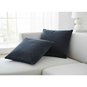 🌟 Navy Blue Sparkle Pillow Covers 18x18 Set Thick Chenille Glitter Glam Decor